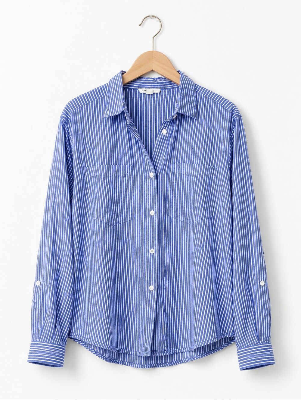 beachlunchlounge Blue and White Striped Button-Down Shirt - Picture 3 of 7